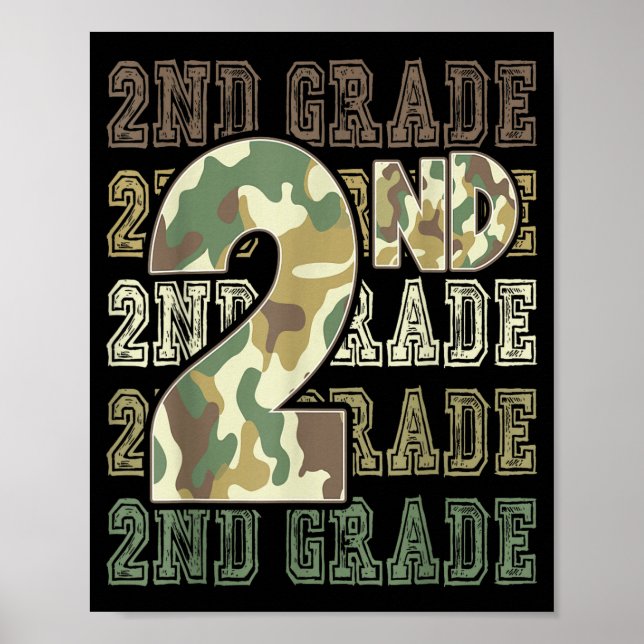 Póster Camuflaje de segundo grado escuadrón primer día de (Frente)