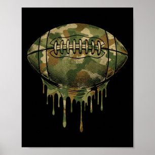 Póster Camuflaje Fútbol Helado Goteo Camo Goteando