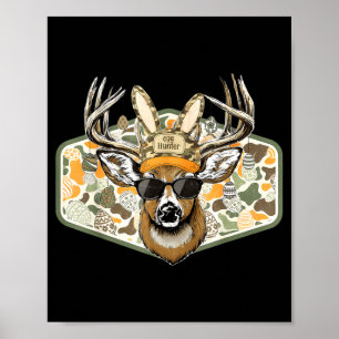 Póster Camuflaje Gorra hacia atrás Ciervo Easter Egg Caza