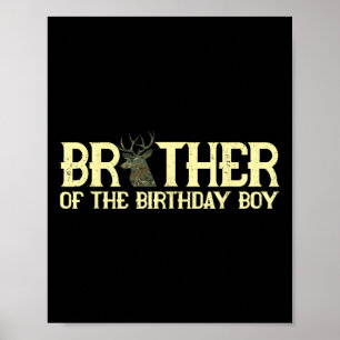 Póster Camuflaje Hermano Del Niño De Cumpleaños Deer Hunt