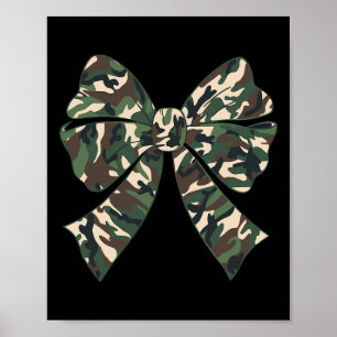 Póster Camuflaje Viejo Camo Bow Camo Coquette Bow Huning