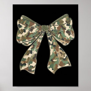 Póster Camuflaje Viejo Camo Bow Camo Coquette Bow Huning