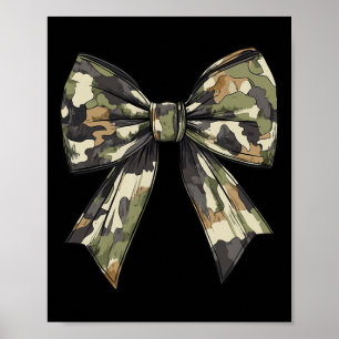 Póster Camuflaje Viejo Camo Bow Camo Coquette Bow Huning
