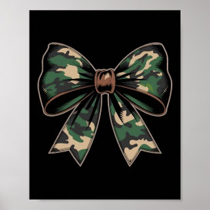 Póster Camuflaje Viejo Camo Bow Camo Coquette Bow Huning