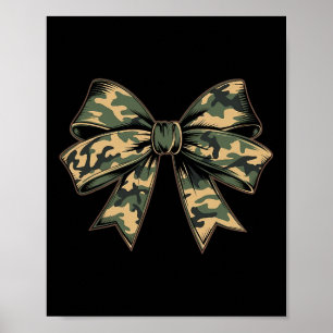 Póster Camuflaje Viejo Camo Bow Camo Coquette Bow Huning