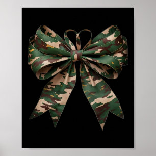 Póster Camuflaje Viejo Camo Bow Camo Coquette Bow Huning