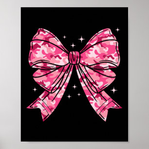 Póster Camuflaje Viejo Camo Bow Camo Coquette Bow Huning