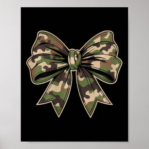 Póster Camuflaje Viejo Camo Bow Camo Coquette Bow Huning