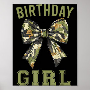 Póster Camuflaje Viejo Camo Lazo Camuflaje Coqueto Lazo C