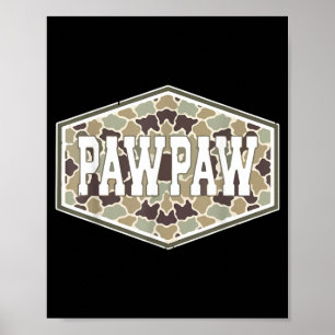 Póster Camuflaje Vintage Papá Familia Camuflaje Paternida