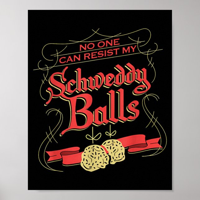 Póster Can Resist My Schweddy Ball Candy Ugly Xmas Appare (Frente)