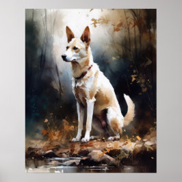 Póster Canaan Dog Art Print Poster