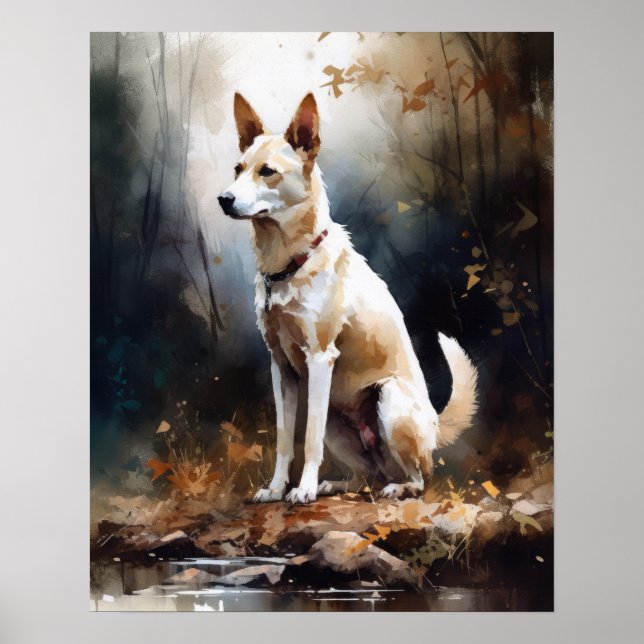 Póster Canaan Dog Art Print Poster (Frente)