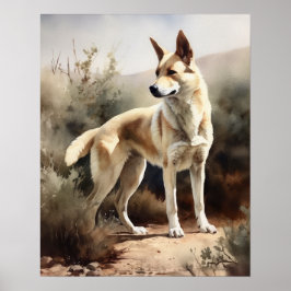 Póster Canaan Dog Art Print Poster