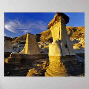 Póster Canadá, Alberta, Drumheller. Hoodoos.