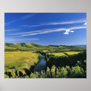 Póster Canadá, Alberta, El río Highwood a lo largo de
