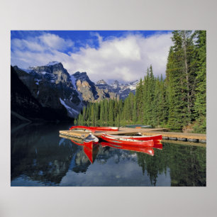 Póster Canadá, Alberta, Moraine Lake. El cristalino