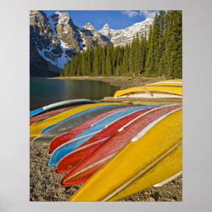 Póster Canadá, Alberta, Parque Nacional Banff, Moraine