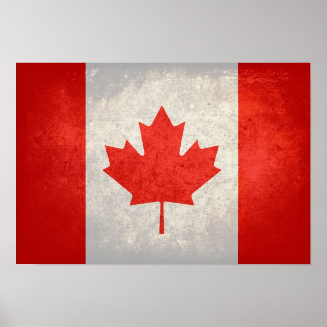 Póster Canadá; Bandera canadiense (Frente)