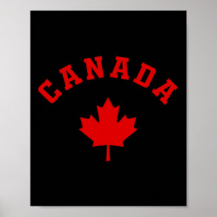 Póster Canadá Bandera canadiense Logotipo de hoja de arce