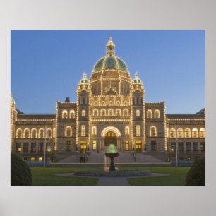 Póster Canadá, BC, Victoria, Edificio del Parlamento de B