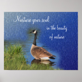 Póster Canadá Belleza De Ganso De La Naturaleza Inspirado
