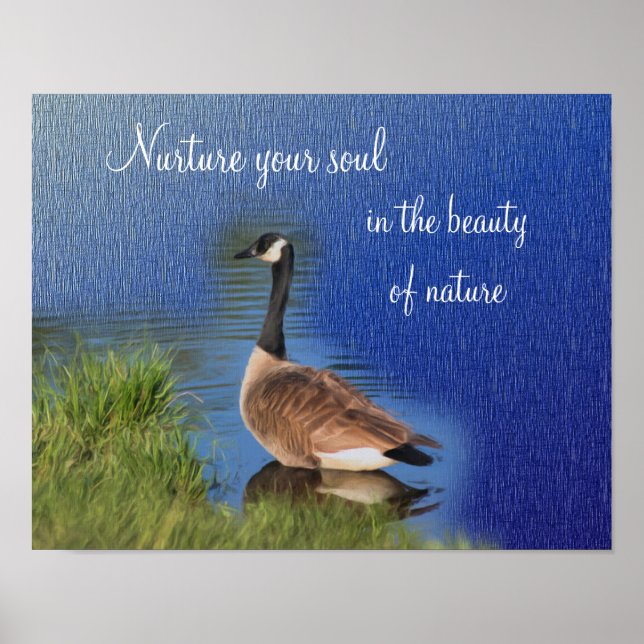 Póster Canadá Belleza De Ganso De La Naturaleza Inspirado (Frente)
