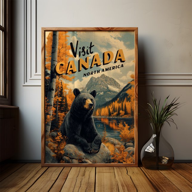 Póster Canada Black Bear Vintage Travel (Subido por el creador)