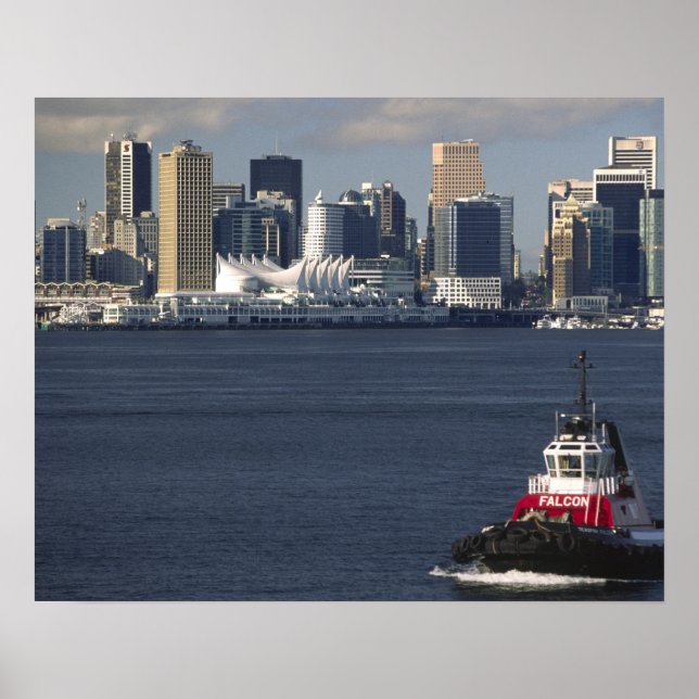 Póster Canadá, British Columbia, Vancouver. Centro (Frente)