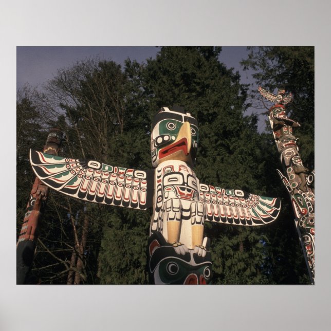 Póster Canadá, British Columbia, Vancouver. Nativo (Frente)