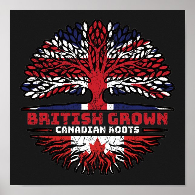 Póster Canadá Canadá Reino Unido Árbol británico (Frente)