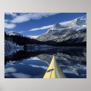 Póster Canadá, Columbia Británica, Banff. Proa de kayak e