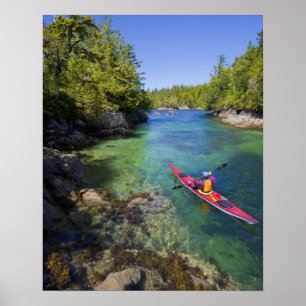 Póster Canadá, Columbia Británica, Isla de Vancouver. Mar
