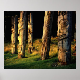 Póster Canadá, Columbia Británica, reina Charlotte