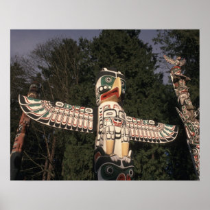 Póster Canadá, Columbia Británica, Vancouver.  Nativo