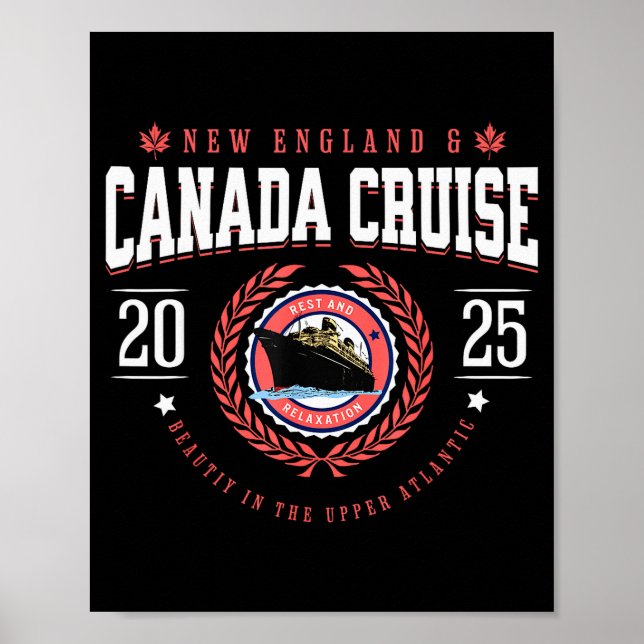 Póster Canada Cruise New England Cruise Vacation Souvenir (Frente)