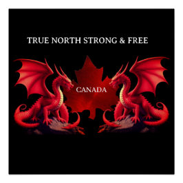 PÓSTER CANADÁ DRAGONES DOBLES