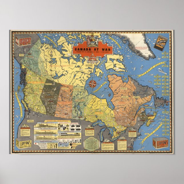Póster Canadá En Guerra (Frente)