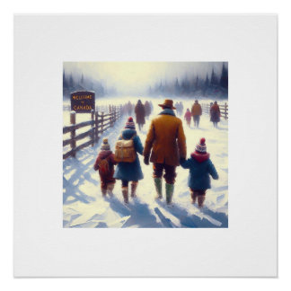 Póster Canadá fuerte y libre,