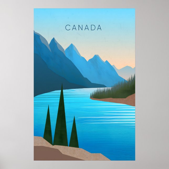 Póster Canada Minimal Travel Poster (Frente)