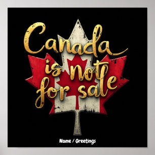 Póster Canadá No Está En Venta Celebrando el Orgullo Cana