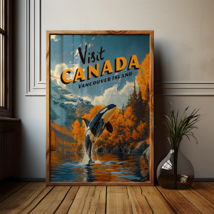 Póster Canadá Orca Poster - Vancouver Island Art