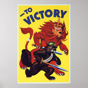 Póster Canadá - para la victoria Arte de propagand
