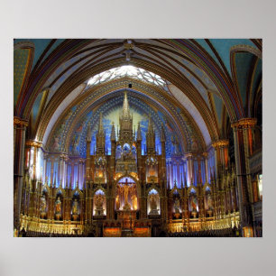 Póster Canada, Quebec, Montreal. Interior of Notre 2