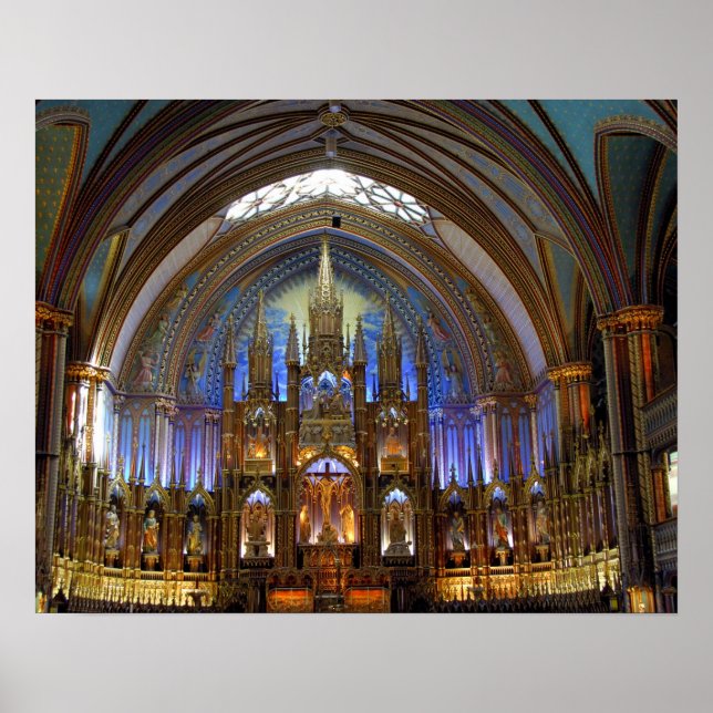 Póster Canada,  Quebec,  Montreal. Interior of Notre 2 (Frente)