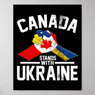 Póster Canadá se pone del lado de Ucrania Bandera ucrania
