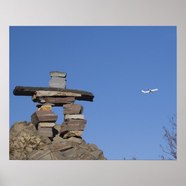Póster Canadá, Terranova, St. John. Inukshuk (a (Frente)