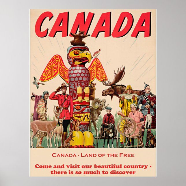 Póster Canadá - Tierra de los libres (Frente)