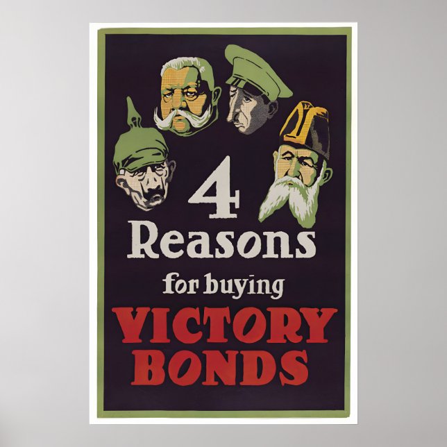 Póster Canada WWI Propaganda Poster Victory Bonds (Frente)