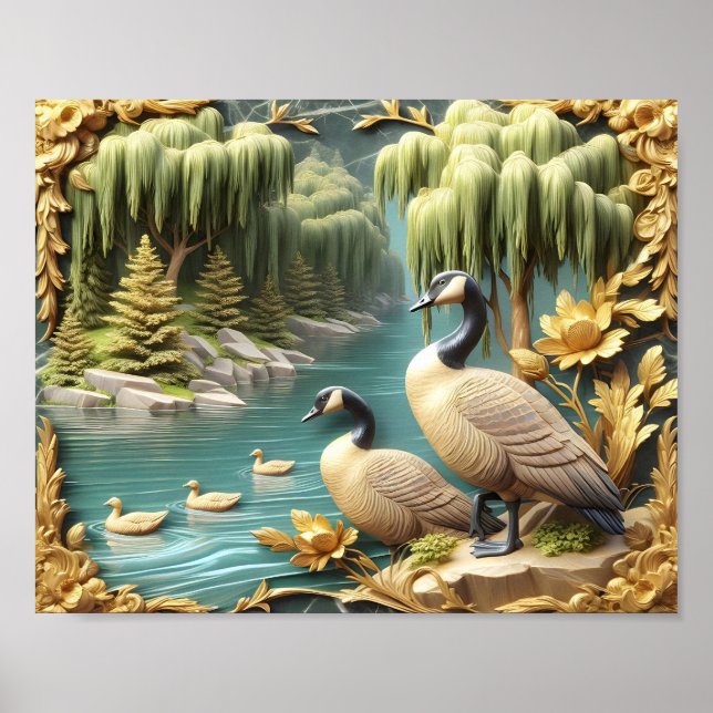 Póster Canadiense en medio de los llorones 10x8 (Frente)